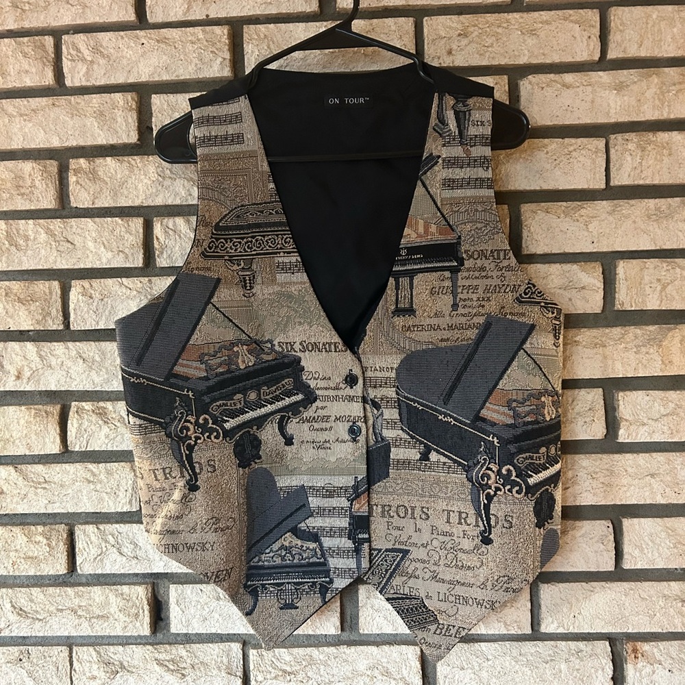 Men's Musical Print Vest